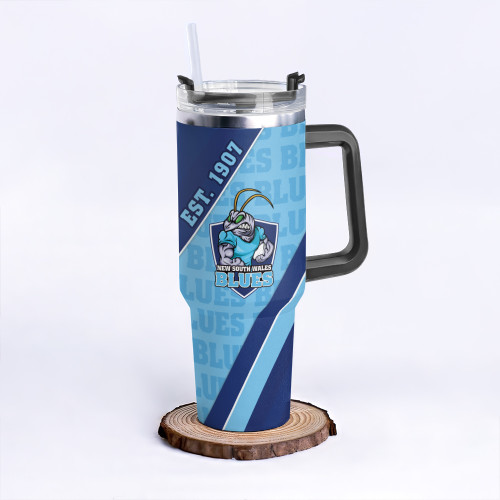 New South Wales Blues 40oz Tumbler Breaking Through Limits With Every Line