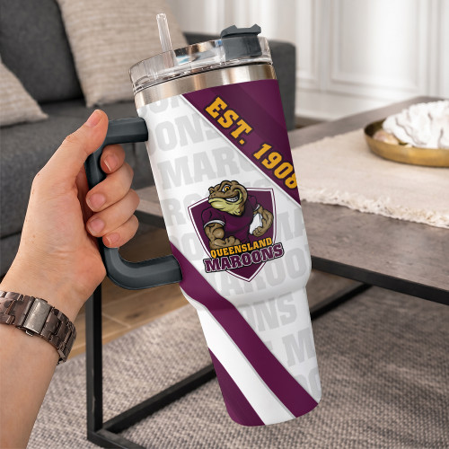 Queensland Maroons 40oz Tumbler Breaking Through Limits With Every Line