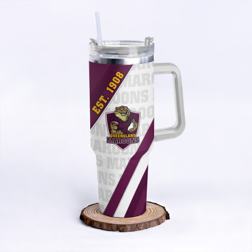 Queensland Maroons 40oz Tumbler Breaking Through Limits With Every Line