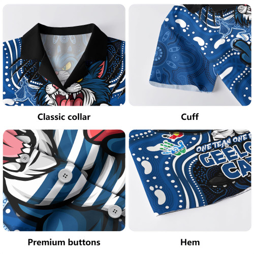 Geelong Cats Hawaiian Shirt One Team One Fight