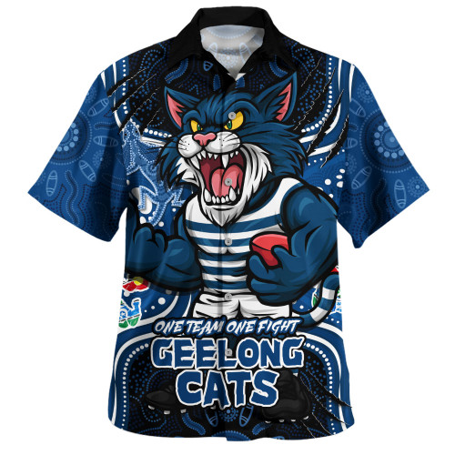 Geelong Cats Hawaiian Shirt One Team One Fight
