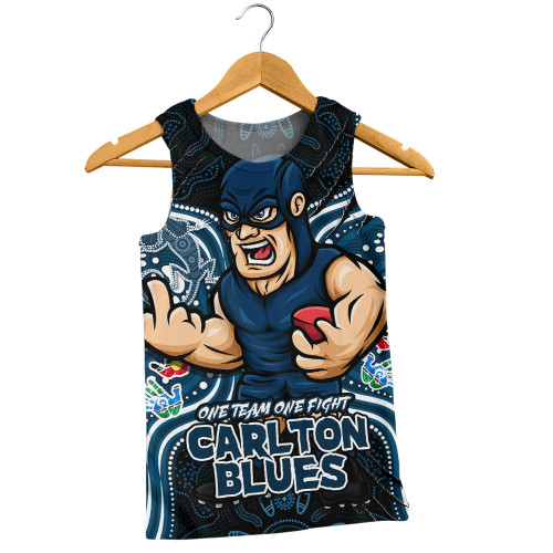 Carlton Men Singlet One Team One Fight