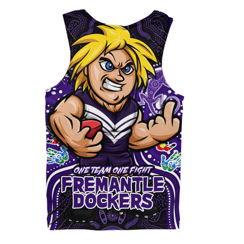 Fremantle Men Singlet One Team One Fight