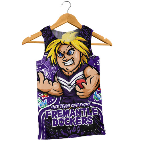Fremantle Men Singlet One Team One Fight