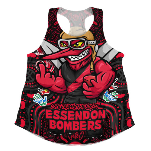 Essendon Women Racerback Singlet One Team One Fight
