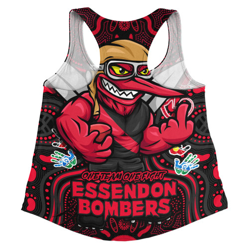 Essendon Women Racerback Singlet One Team One Fight