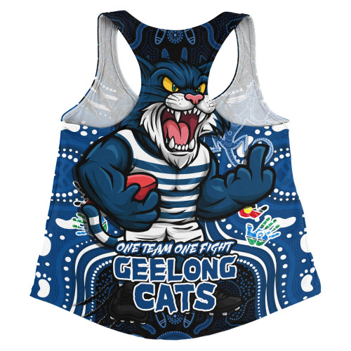 Geelong Cats Women Racerback Singlet One Team One Fight