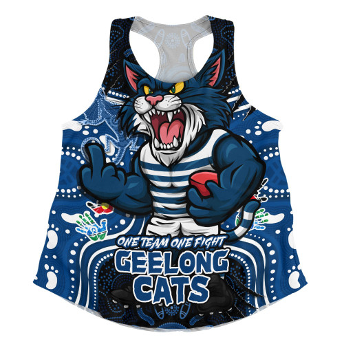 Geelong Cats Women Racerback Singlet One Team One Fight