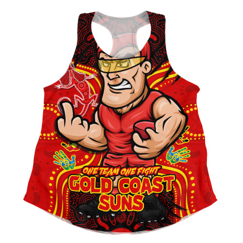 Gold Coast SUNS Women Racerback Singlet One Team One Fight