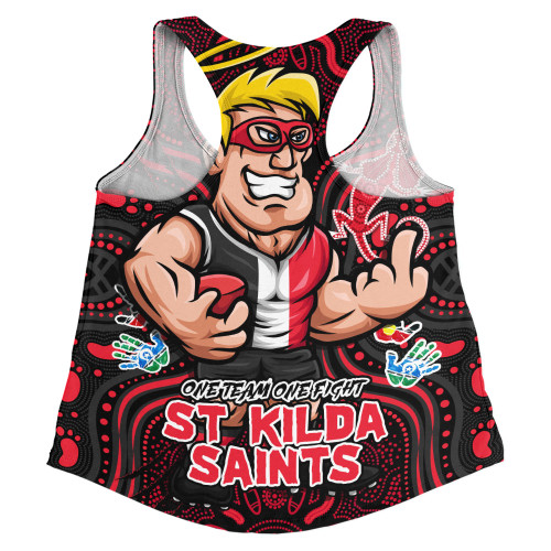 St Kilda Women Racerback Singlet One Team One Fight