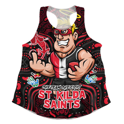 St Kilda Women Racerback Singlet One Team One Fight