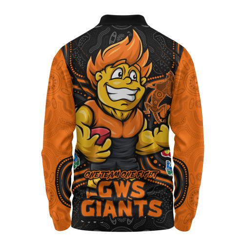 GWS GIANTS Long Sleeve Polo Shirt One Team One Fight