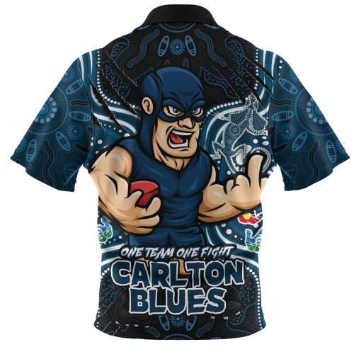 Carlton Zip Polo Shirt One Team One Fight