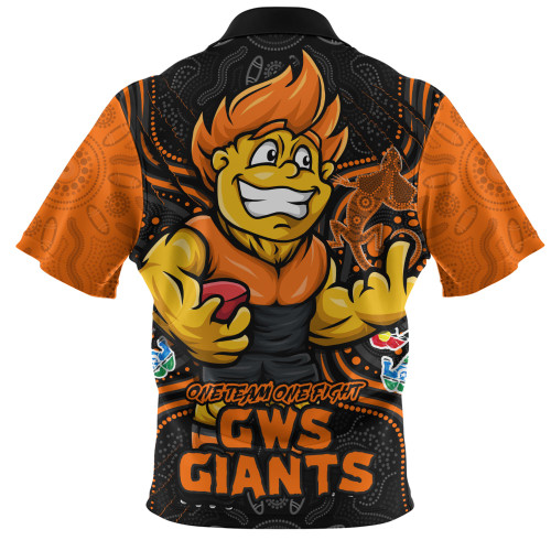 GWS GIANTS Zip Polo Shirt One Team One Fight