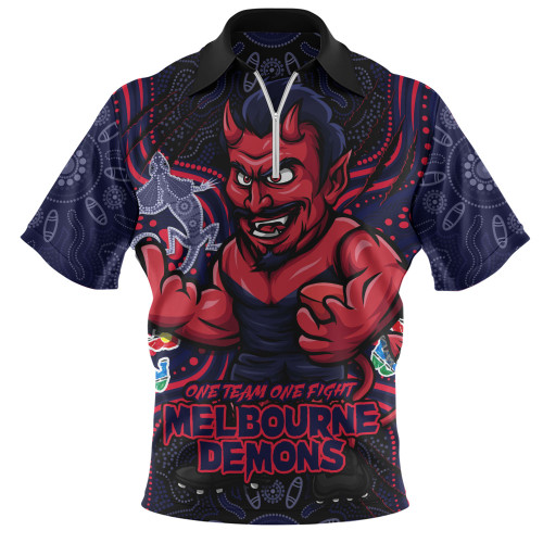 Melbourne Zip Polo Shirt One Team One Fight