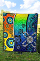 Australia Aboriginal Quilt - Indigenous Turtle Dot Painting Art