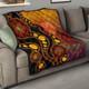 Australia Aboriginal Quilt - Australia Indigenous Flag Circle Dot Painting Art (Golden)