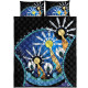 Australia Torres Strait Quilt Bed Set - Dhari Mask In Plam Tree