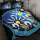 Australia Torres Strait Quilt Bed Set - Dhari Mask In Plam Tree