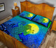 [Custom] Australia Aboriginal Quilt Bed Set - Indigenous Frog (Blue)