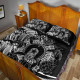 Australia Aboriginal Quilt Bed Set - Torres Strait Islands in Wave (Black)