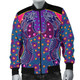 Australia Bomber Jacket - Aboriginal Sublimation Dot Pattern Style (Violet)