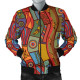 Australia Bomber Jacket - Aboriginal Art With Animals