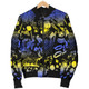 Australia Bomber Jacket - Australian Aboriginal Golden Wattle