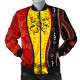 Australia Aboriginal Bomber Jacket - Dreamtime Koori Dance & Dot Acrylic Paint