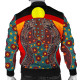 Australia Bomber Jacket - Aboriginal Sublimation Dot Pattern Style (Red)
