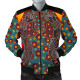 Australia Bomber Jacket - Aboriginal Sublimation Dot Pattern Style (Red)