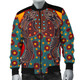 Australia Bomber Jacket - Aboriginal Sublimation Dot Pattern Style (Red)