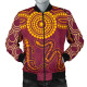 Australia Aboriginal Bomber Jacket - Aboriginal Snake And Alligator