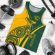 Australia Men Tank Top - Australian Kangaroo & Aboriginal Inspired Patterns Dot Art Painting Men Tank Top