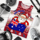 Australia Christmas Men Tank Top - Australia Santa Claus Hold The Flag ( Red)