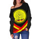 Australia Off Shoulder Sweaters - Aboriginal Flag And Animals Pattern