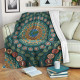 Australia Blanket - Aboriginal Green Dot Painting With Earth
