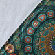 Australia Blanket - Aboriginal Green Dot Painting With Earth