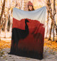 Australia Premium Blanket - Australian Nature with Emu and Kangaroo
