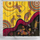 Australia Aboriginal Shower Curtain - Indigenous Animals Life Art