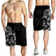 Australia Aboriginal Men Shorts - Torres Strait Islands in Wave (Black)