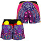 Australia Women Shorts - Aboriginal Sublimation Dot Pattern Style (Violet)