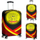 Australia Luggage Cover - Aboriginal Flag And Animals Pattern