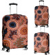Australia Aborginal Luggage Cover - Waterhole Dot Painting Patterns