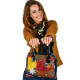 Australia Shoulder Handbag - Aboriginal Dot Painting and Crocodile