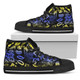 Australia High Top Canvas Shoes - Australian Aboriginal Golden Wattle