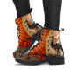 Australia Leather Boots - Australian Aboriginal Sun and Emu