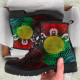 Australia Naidoc Week Leather Boots - Inspiration Of Indigenous Art