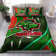 Australia South Sydney Rabbitohs Custom Bedding Set - Indigenous Bunnies Power Sport Tribal Bedding Set