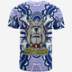 Australia City of Canterbury Bankstown Custom T-shirt - Indigenous Super Berries Tribal Footprints